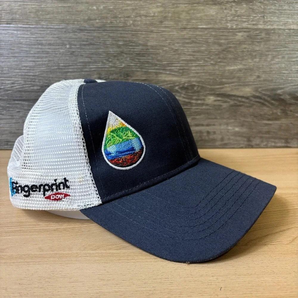 DOW Hat Cap Snap Back‎ Blue Irrigation Fingerprint Adjustable